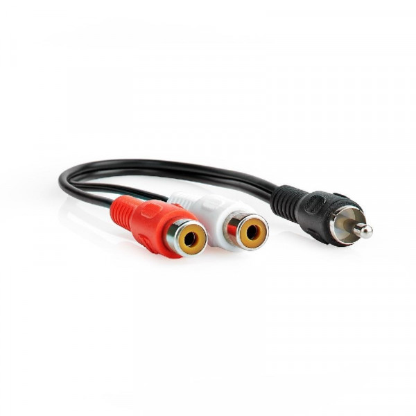 1x RCA male - 2x RCA female splitkabel 0,2m