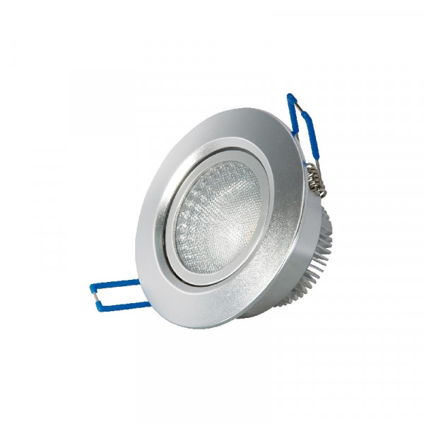 LED inbouwspot 6,5W zilver (90mm)