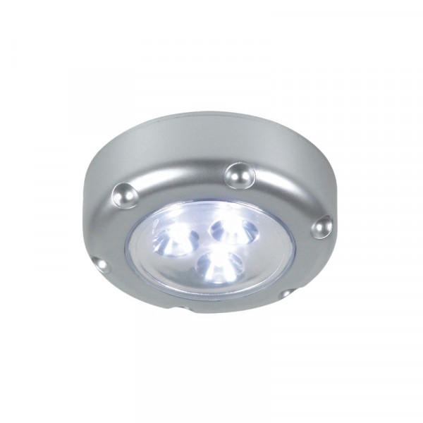 Mini LED druklamp Zilver