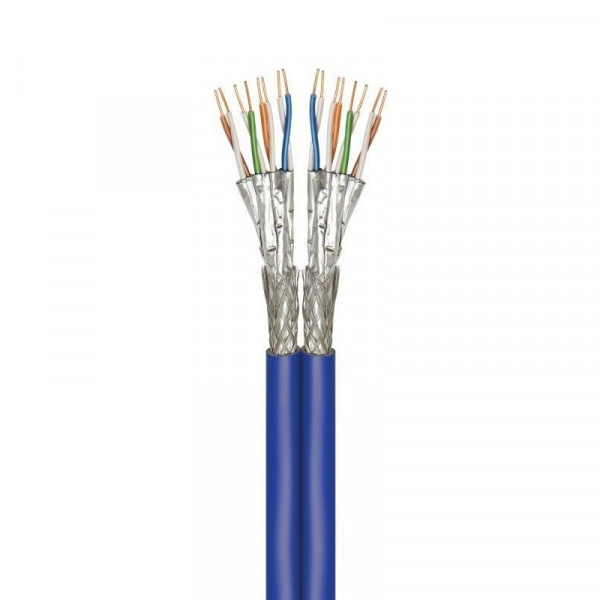 CAT7a S/FTP Duplex-netwerkkabel 100m Blauw