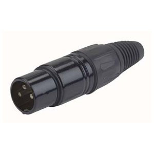 XLR stekker Male 3pins Zwart