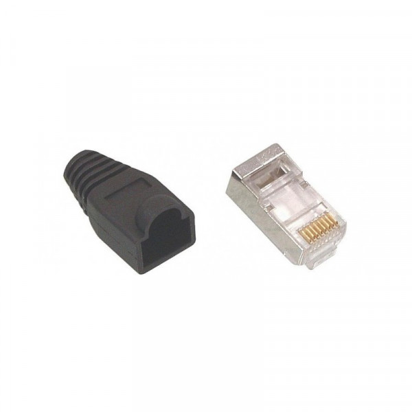 Cat6 RJ45 stekker plug + boot 50x