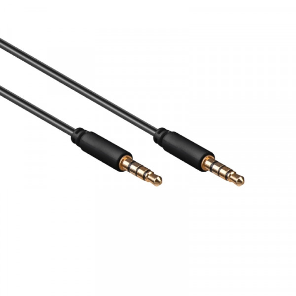 Audio 4-polige Jack 3.5mm 0,5m aansluitkabel