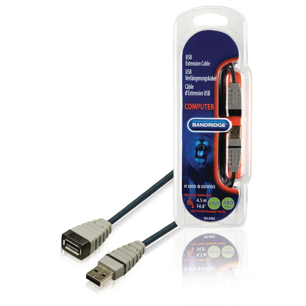 Bandridge USB 2.0 Verlengkabel 4,5m