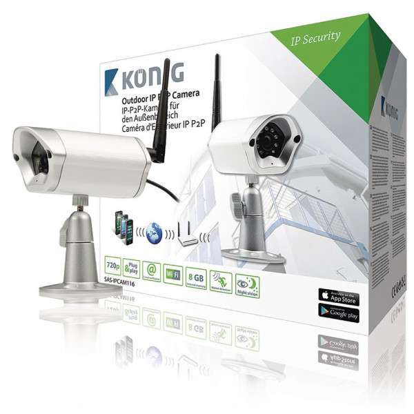 König Outdoor IP camera Wit