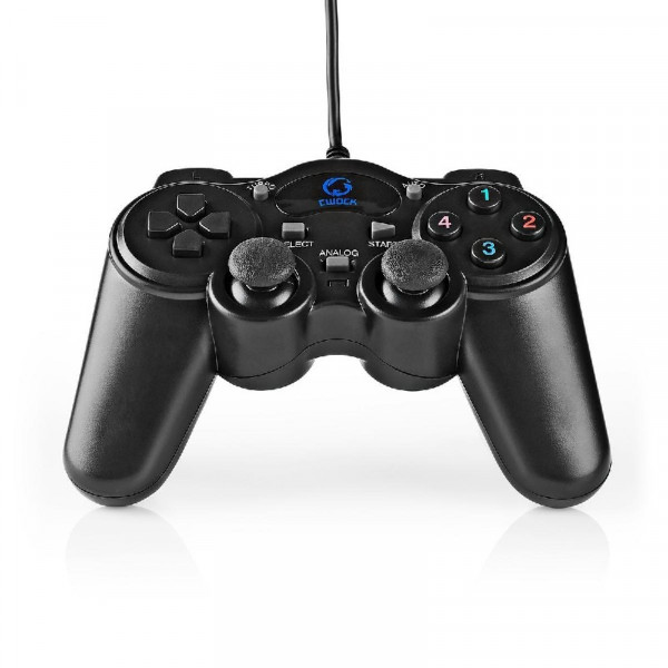 USB Gamepad met vibratiemotoren Zwart 1,5m