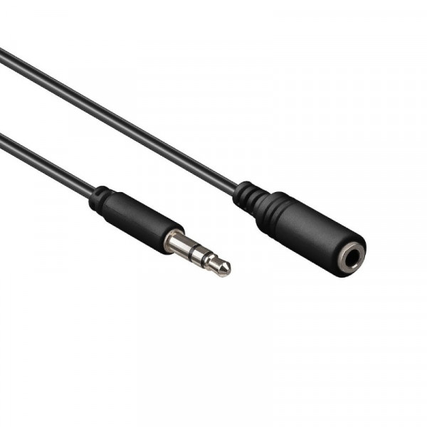 Audio 3-polige Jack 3,5mm verlengkabel 3m zwart