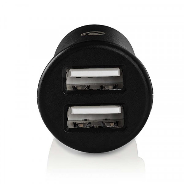 USB Mini autolader 2.4A Zwart