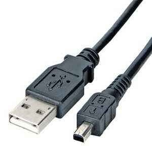 USB 2.0 Aansluitkabel USB A - USB mini B 4 pins 1,8m mitsumi