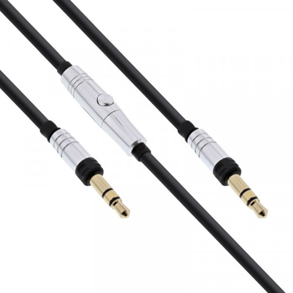 InLine Audio Jack 3.5mm 1,3m geluidskabel met Afstandsbediening en Microfoon