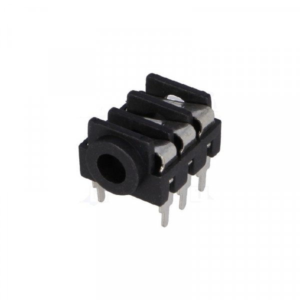 3.5 mm stereo jack Chassis socket met schakelaar