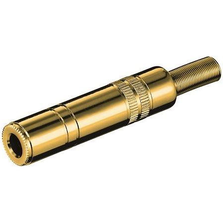 Stereoconnector 6.3 mm Female Verguld