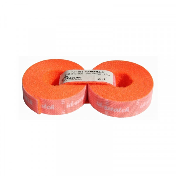 ID Scratch Klittenband navulling afscheurbaar per 3cm (2 x 2,5m) Oranje