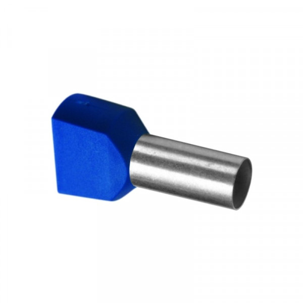 Duo Adereindhuls geisoleerd 2,5mm² blauw - per 100 stuks