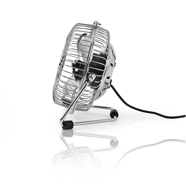 Krachtige USB ventilator zilver