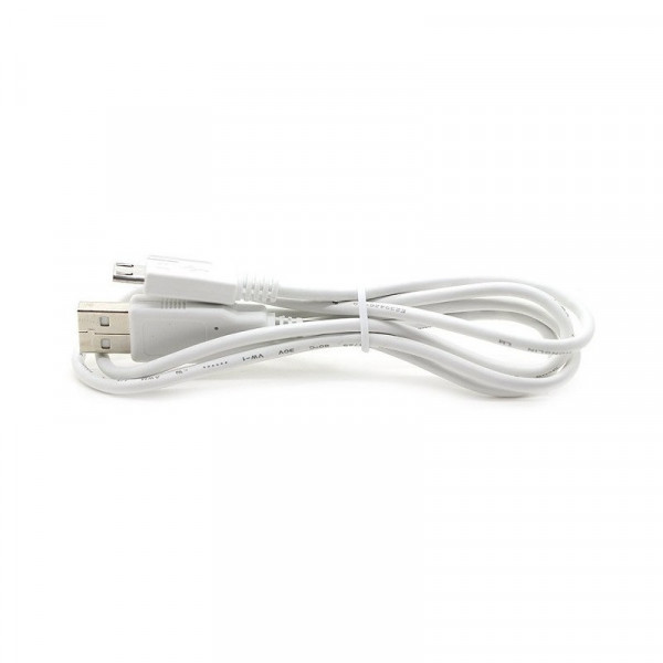 USB 2.0 A - Micro USB B Kabel Extra lange connector 1m Wit