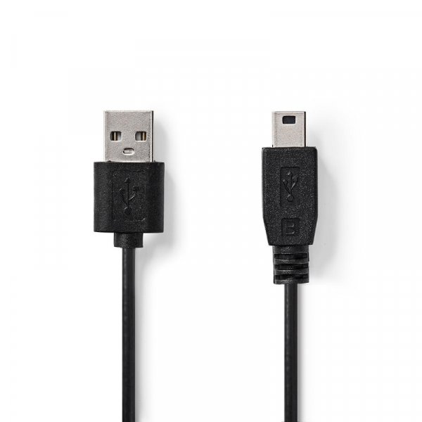 USB 2.0 kabel USB A - USB mini B 5 pins 1m