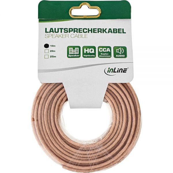 Luidsprekerkabel 2x 2,5 mm² Transparant - CCA - 10 meter