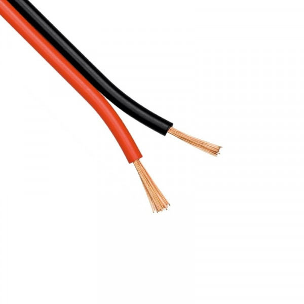 Luidspreker kabel 0.75mm² Rood-Zwart per meter