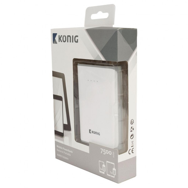 König Powerbank USB 7500mAh Accu Wit