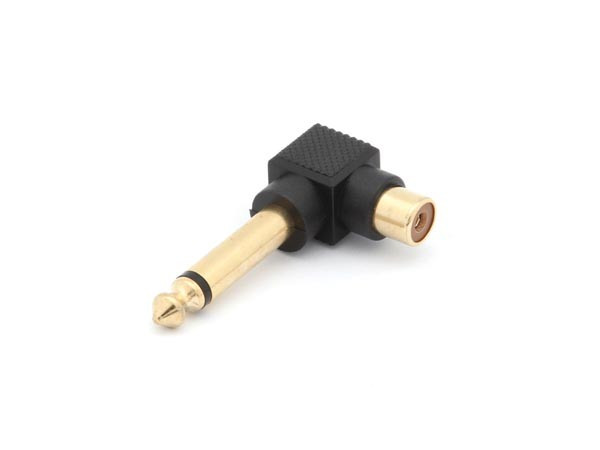 6.35mm Mono Jack - Tulp contra adapter haaks