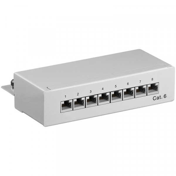 UTP Cat6 Patchpanel 10'' - 8 poorts