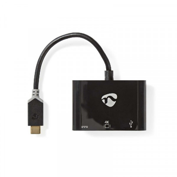 USB 3.1 C - Multipoort HDMI adapter Antraciet