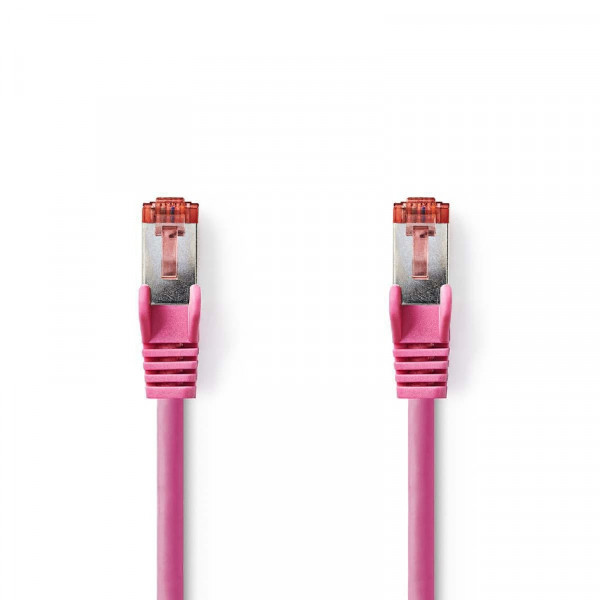 SF/UTP patchkabel netwerkkabel CAT6 roze 1,5m