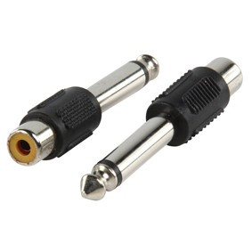 6.35mm Mono Jack - Tulp contra Adapter