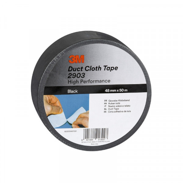 3M Duct tape 48mm breed, 50m Zwart