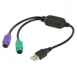 USB - 2x PS/2 verloopkabel adapter