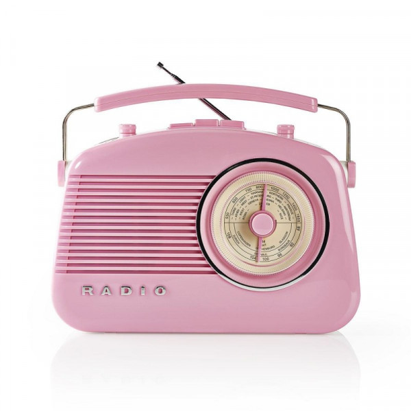 AM/FM retroradio Roze