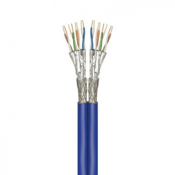 CAT7a S/FTP Duplex-netwerkkabel 500m Blauw