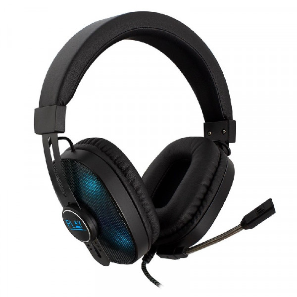 Gaming headset zwart met RGB led verlichting