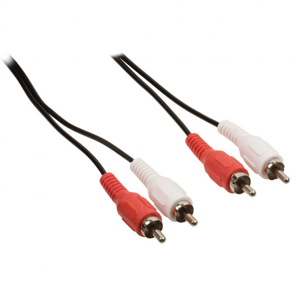 Stereo-audiokabel Tulp, 1.5m zwart