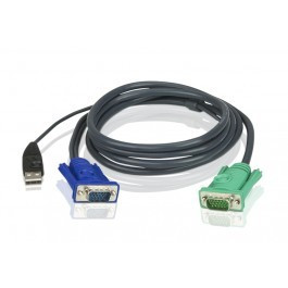 Aten 2L-5202U KVM-Kabel VGA+USB 1,8m