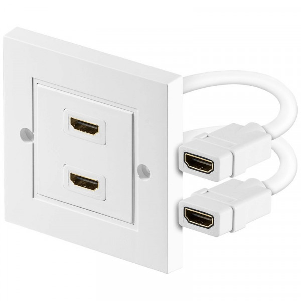 HDMI Wandoutlet tweevoudig