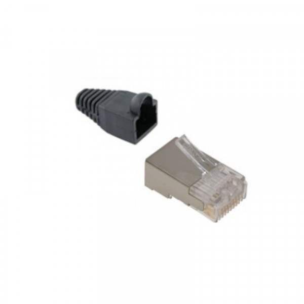 Cat6 RJ45 stekker plug + boot 10x