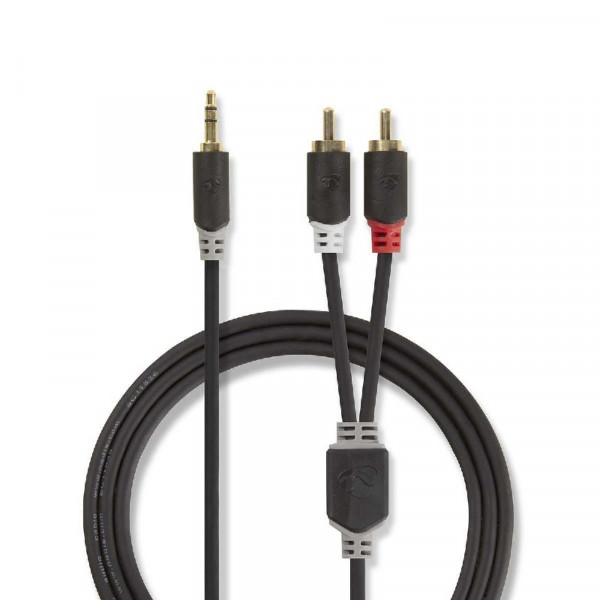 3,5mm Stereo Jack - Tulp Kabel 10m