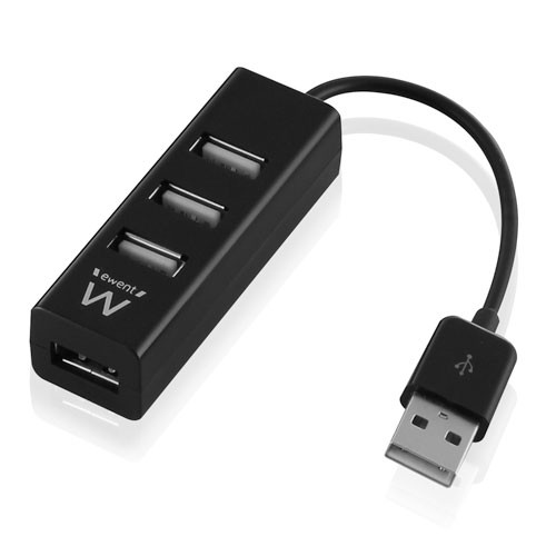 4 poorts USB 2.0 hub Zwart