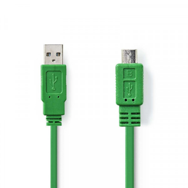 USB 2.0 A - Micro USB B Kabel 1m Groen