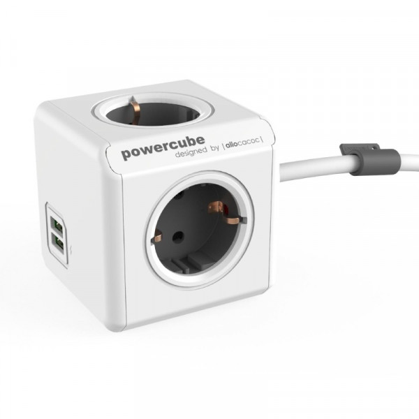 Allocacoc PowerCube extended USB met 1,5m kabel