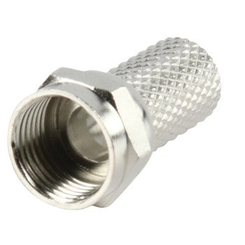 5x F-connectors twist-on 6.4mm